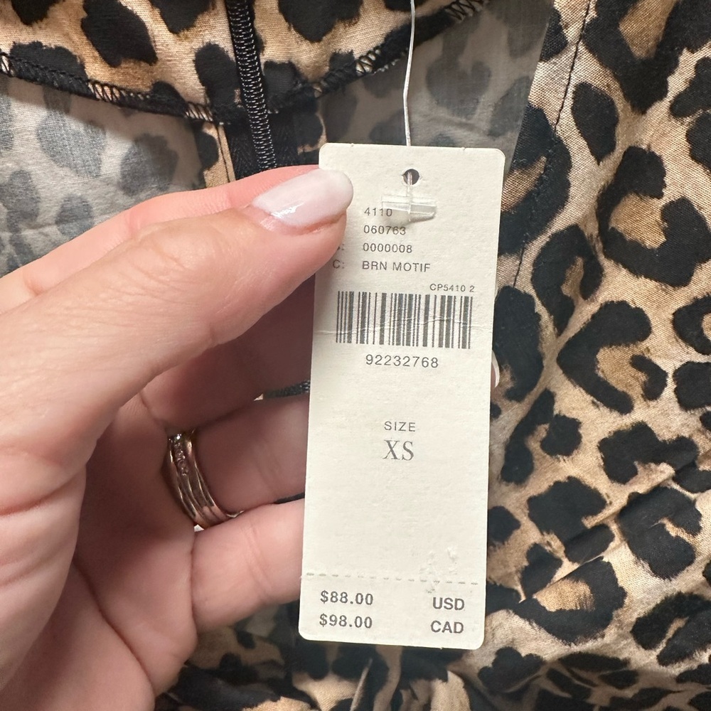 Anthropologie’s Maeve Bow Front Peplum Leopard Print Blouse - Picture 5 of 7